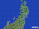 東北地方のアメダス実況(風向・風速)(2024年04月23日)