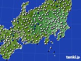 関東・甲信地方のアメダス実況(風向・風速)(2024年04月23日)