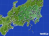 関東・甲信地方のアメダス実況(降水量)(2024年04月24日)