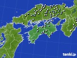 四国地方のアメダス実況(降水量)(2024年04月24日)