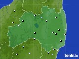 福島県のアメダス実況(降水量)(2024年04月24日)