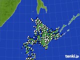2024年04月24日の北海道地方のアメダス(風向・風速)