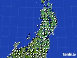 東北地方のアメダス実況(風向・風速)(2024年04月24日)