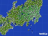 関東・甲信地方のアメダス実況(風向・風速)(2024年04月24日)