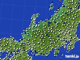 北陸地方のアメダス実況(風向・風速)(2024年04月24日)
