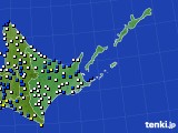 道東のアメダス実況(風向・風速)(2024年04月24日)