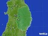 岩手県のアメダス実況(降水量)(2024年04月25日)