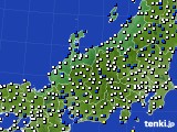 北陸地方のアメダス実況(風向・風速)(2024年04月25日)