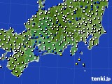 2024年04月25日の東海地方のアメダス(風向・風速)