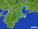 2024年04月25日の三重県のアメダス(風向・風速)