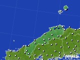 2024年04月25日の島根県のアメダス(風向・風速)
