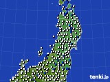 2024年04月26日の東北地方のアメダス(風向・風速)