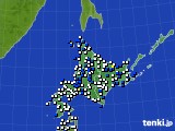 北海道地方のアメダス実況(風向・風速)(2024年04月27日)