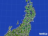 東北地方のアメダス実況(風向・風速)(2024年04月27日)