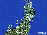 2024年04月27日の東北地方のアメダス(風向・風速)