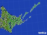 2024年04月28日の道東のアメダス(風向・風速)