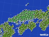 中国地方のアメダス実況(風向・風速)(2024年04月29日)