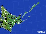 道東のアメダス実況(風向・風速)(2024年04月29日)