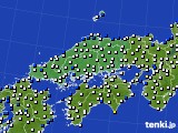 中国地方のアメダス実況(風向・風速)(2024年05月01日)