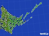 2024年05月01日の道東のアメダス(風向・風速)