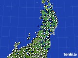 2024年05月03日の東北地方のアメダス(風向・風速)