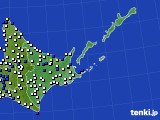 2024年05月05日の道東のアメダス(風向・風速)