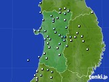 秋田県のアメダス実況(降水量)(2024年05月07日)