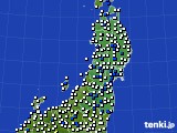 東北地方のアメダス実況(風向・風速)(2024年05月09日)