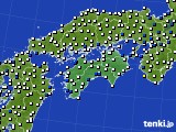 2024年05月09日の四国地方のアメダス(風向・風速)