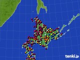 北海道地方のアメダス実況(日照時間)(2024年05月10日)