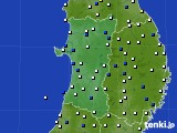 2024年05月10日の秋田県のアメダス(風向・風速)