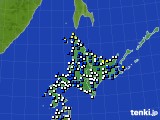 北海道地方のアメダス実況(風向・風速)(2024年05月12日)