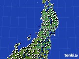 2024年05月12日の東北地方のアメダス(風向・風速)