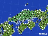 2024年05月12日の中国地方のアメダス(風向・風速)