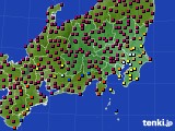 2024年05月14日の関東・甲信地方のアメダス(日照時間)