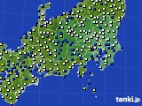 2024年05月16日の関東・甲信地方のアメダス(風向・風速)