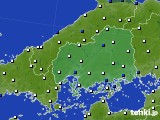 2024年05月17日の広島県のアメダス(風向・風速)