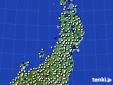 東北地方のアメダス実況(風向・風速)(2024年05月18日)