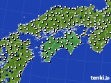 四国地方のアメダス実況(風向・風速)(2024年05月18日)