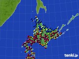 北海道地方のアメダス実況(日照時間)(2024年05月19日)
