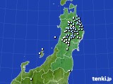 東北地方のアメダス実況(降水量)(2024年05月20日)