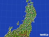 2024年05月21日の東北地方のアメダス(気温)