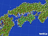 四国地方のアメダス実況(気温)(2024年05月21日)