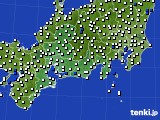 2024年05月23日の東海地方のアメダス(風向・風速)
