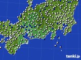 2024年05月24日の東海地方のアメダス(風向・風速)