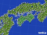 2024年05月24日の四国地方のアメダス(風向・風速)