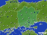 2024年05月24日の岡山県のアメダス(風向・風速)