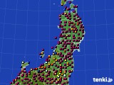 2024年05月25日の東北地方のアメダス(日照時間)