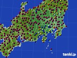 2024年05月25日の関東・甲信地方のアメダス(日照時間)