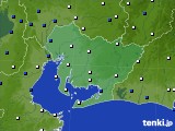 2024年05月25日の愛知県のアメダス(風向・風速)